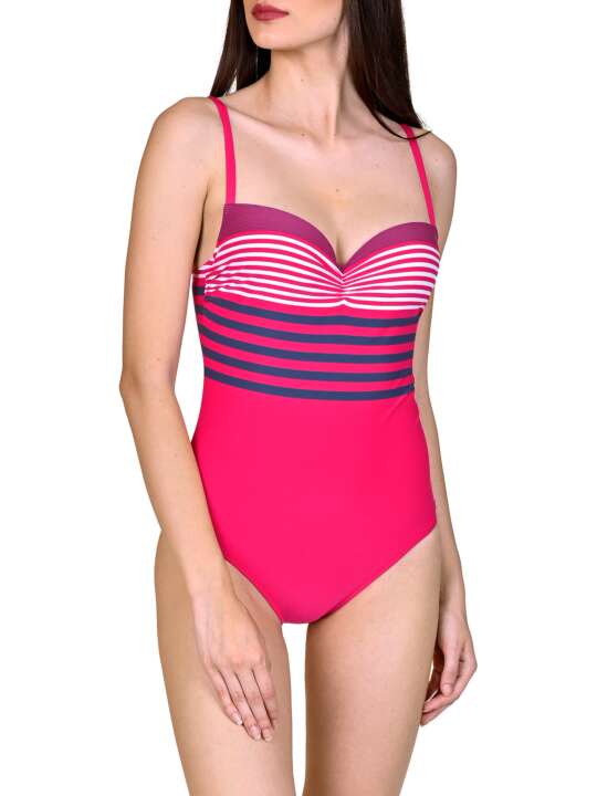 43434LI Maillot de bain 1 pièce préformé Dominica Lisca Rose face