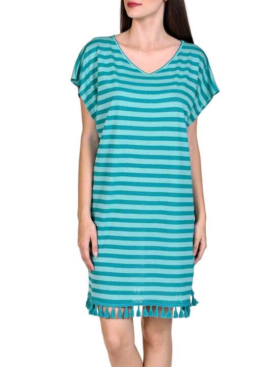49398LI Beach tunic Itala Marina Lisca Green face
