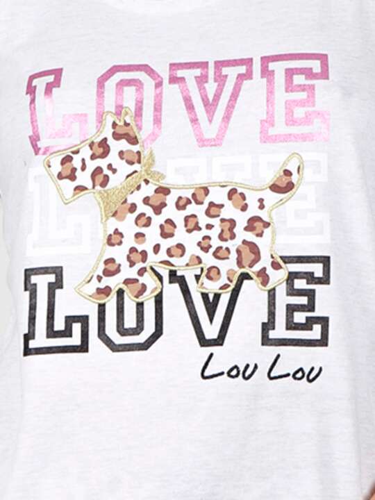 55200AD Girl's pyjama shorts tank top LouLou Jungle beige Admas Beige face