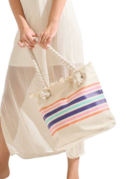 49595LI Beach bag MALAGA Lisca Beige face