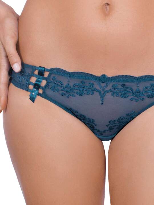 24012LU Slip échancré Gothic Luna Bleu face