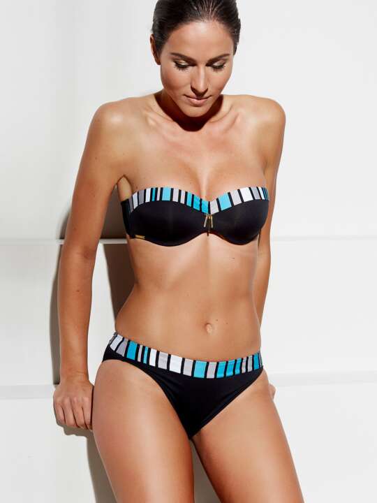 B4307SE Bas maillot de bain Geometrica Selmark Mare Noir face