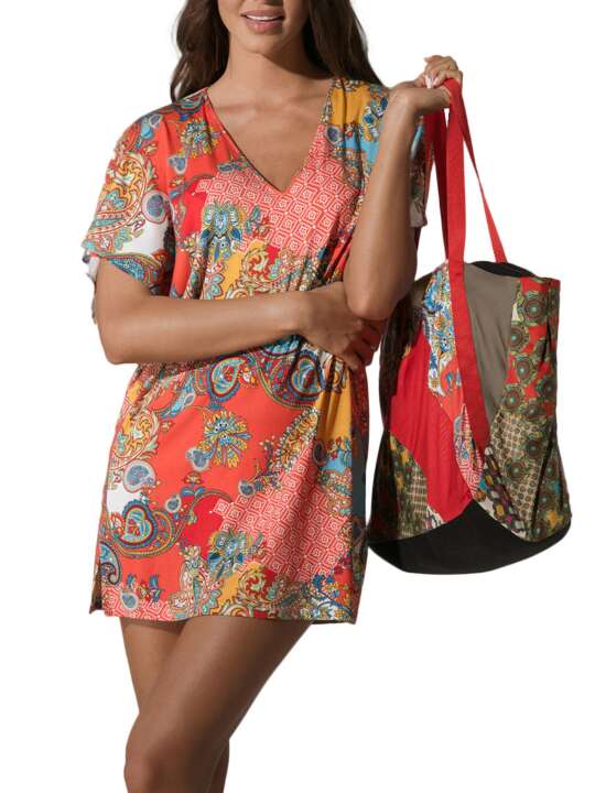 91809LU Bag Plage Indu Luna Multicolor face